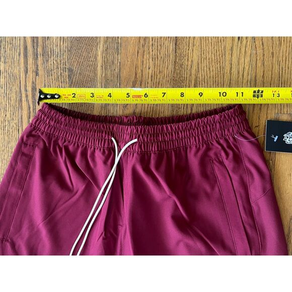NWT Darc Sports Maroon Symbols Cropped Track Sweat Pants Mens Size Medium - Picture 9 of 11